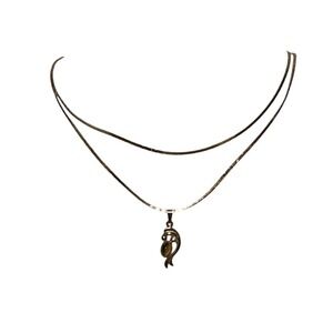 Vintage Rodell 1/20 12K Gold Filled Tiger's Eye Dolphin Pendant Necklace